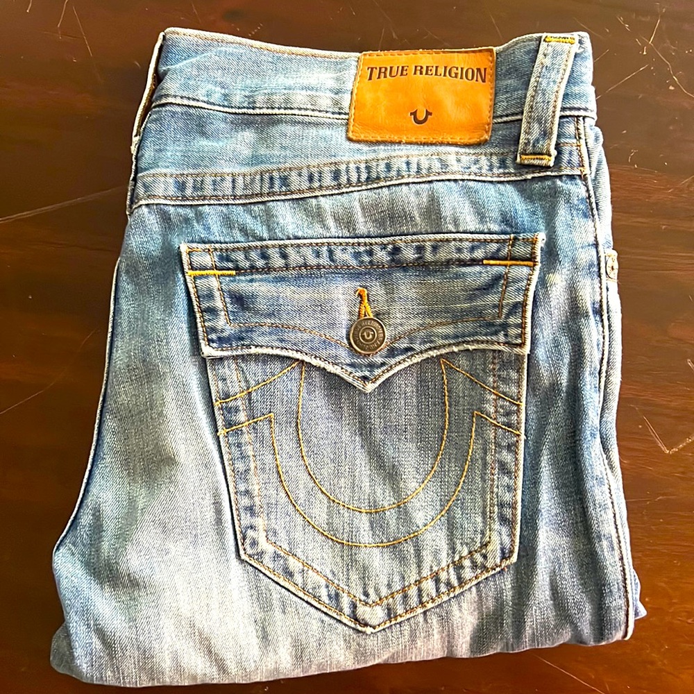 Men’s true religion, straight leg jeans waist, 34